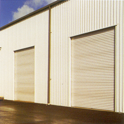 Picture of a pair of Gliderol Light Industrial roller doors
